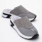 GLEA Grey Mesh Rhinestone Mules (Women)