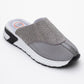GLEA Grey Mesh Rhinestone Mules (Women)