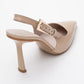 Glory - Beige Patent Buckled Stiletto Pump (Women)