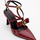 Peal - Burgundy Patent Heeled Shoe (Women)