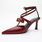 Peal - Burgundy Patent Heeled Shoe (Women)
