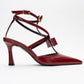 Peal - Burgundy Patent Heeled Shoe (Women)