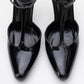 Jon - Black Patent Stiletto Heel Shoe (Women)
