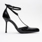 Jon - Black Patent Stiletto Heel Shoe (Women)