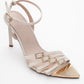 Auro - Beige Satin Jeweled Buckle Heeled Shoe (Women)