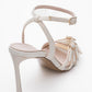 Auro - Beige Satin Jeweled Buckle Heeled Shoe (Women)