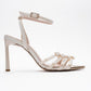 Auro - Beige Satin Jeweled Buckle Heeled Shoe (Women)