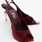 Barly - Burgundy Pointed Toe Stiletto Pump (Women)