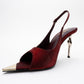 Barly - Burgundy Pointed Toe Stiletto Pump (Women)