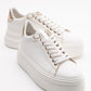 Violette - White Platform Sneakers