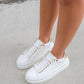 Violette - White Platform Sneakers