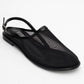 Shen Black Mesh Sandal (Women)
