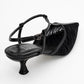 Lare - Black Mesh Patterned Pointed-Toe Low Heel Shoe (Women)