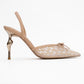 Peony - Beige Mesh Bow Pointed Toe Pump (Women)