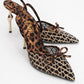 Peony - Black And Yellow Mesh Bow Pointed Toe Pump (Women)