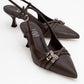 Woss - Brown Belt-Detail Heeled Shoe (Women)