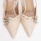 Woss - Beige Belt-Detail Heeled Shoe (Women)