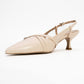 Woss - Beige Belt-Detail Heeled Shoe (Women)