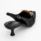 Osca - Black Pointed Toe Buckled Slingback Stiletto Pump (Women)