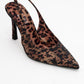 Roya - Black/Yellow Printed Satin Jeweled Pointed Toe Stiletto (Women)