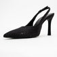 Roya - Black Jeweled Pointed Toe Stiletto (Women)