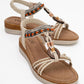 CHER Beige Braided Strap Sandal (Women)