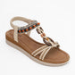 CHER Beige Braided Strap Sandal (Women)