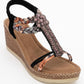 Sogno - Black Rhinestone Espadrille Sandal (Women)