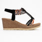 Sogno - Black Rhinestone Espadrille Sandal (Women)