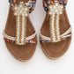 Sogno - Beige Rhinestone Espadrille Sandal (Women)