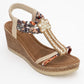 Sogno - Beige Rhinestone Espadrille Sandal (Women)
