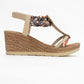 Sogno - Beige Rhinestone Espadrille Sandal (Women)