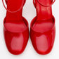 Blues - Red Patent Round Toe Ankle-Tie High Heel (Women)