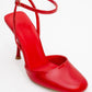 Blues - Red Patent Round Toe Ankle-Tie High Heel (Women)