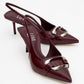 Lustre - Burgundy Patent Buckle Pointed Toe Heeled Shoe (Women)