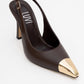 Flare - Brown Gold Detail Heeled Shoe (Women)