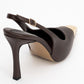 Flare - Brown Gold Detail Heeled Shoe (Women)