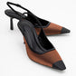 Alive - Copper Satin Matte Toe Detail Heeled Shoe (Women)