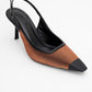 Alive - Copper Satin Matte Toe Detail Heeled Shoe (Women)