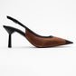Alive - Copper Satin Matte Toe Detail Heeled Shoe (Women)