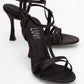 Credo - Black Satin High Heel Shoe (Women)