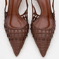 Heaven - Dark Cognac Open Back Low Heel Pump (Women)