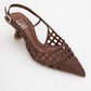 Heaven - Dark Cognac Open Back Low Heel Pump (Women)