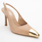 Flare - Beige Pointed Toe Stiletto Pump (Women)