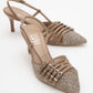 Zenith - Dark Beige Slingback Pointed Toe Heel (Women)