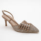 Zenith - Dark Beige Slingback Pointed Toe Heel (Women)