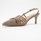 Zenith - Dark Beige Slingback Pointed Toe Heel (Women)