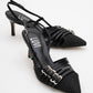 Zenith - Black Slingback Pointed Toe Heel (Women)