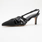 Zenith - Black Slingback Pointed Toe Heel (Women)