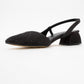 Sella - Black Jeweled Low Heel Shoe (Women)
